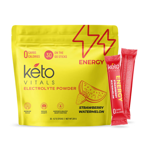 Keto Vitals Wellness Powder Stick Packs - Energy - 30 Count