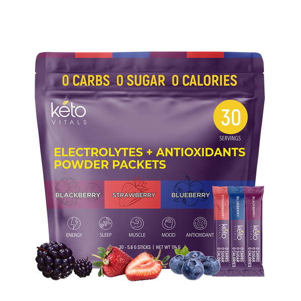 Electrolyte Powder Berry Assorted Flavors In USA - 30 Stick Packs