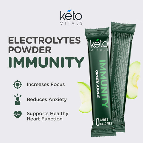 Keto Vitals Wellness Powder Stick Packs - Immunity - 30 Count