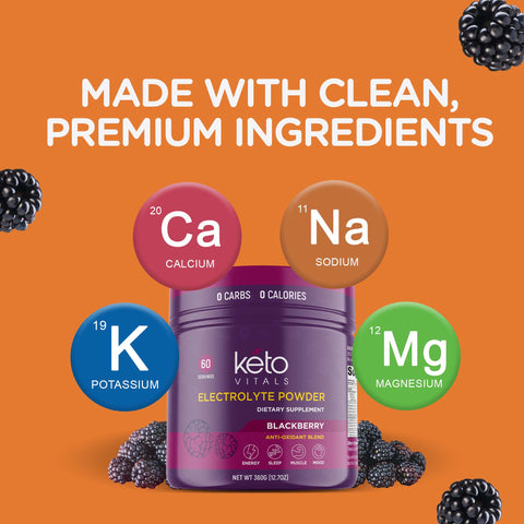 Berry Antioxidant Electrolyte Powder Tubs - Blackberry Flavor