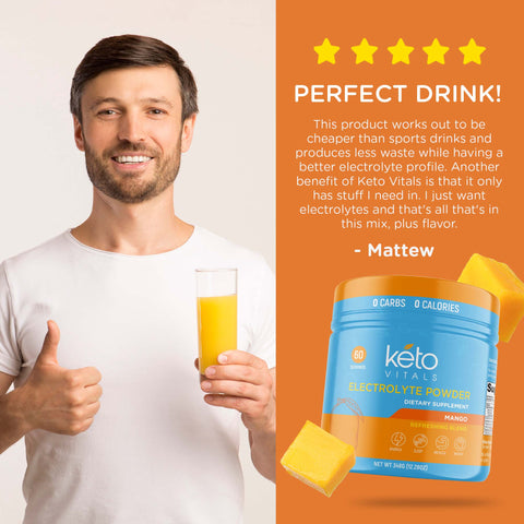 KetoVitals Original Electrolyte Powder Tub - Mango Flavor