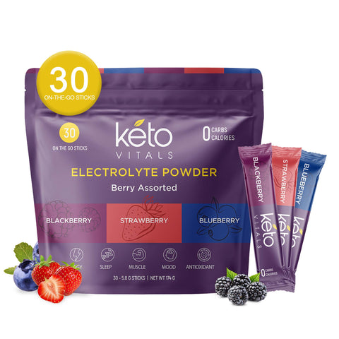 Berry Anti-Oxidant Electrolyte Powder Stick Packs - Berry Assorted Flavors 30ct