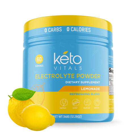 KetoVitals Original Electrolyte Powder Tub - Lemonade Flavor