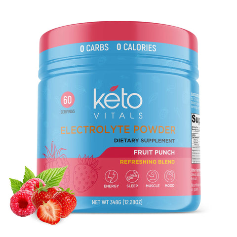 KetoVitals Electrolyte Powder Tubs - Fruit Punch Flavor